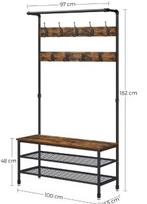 Kapstok Industrieel met Zitbank en Haken, Verzenden, Nieuw