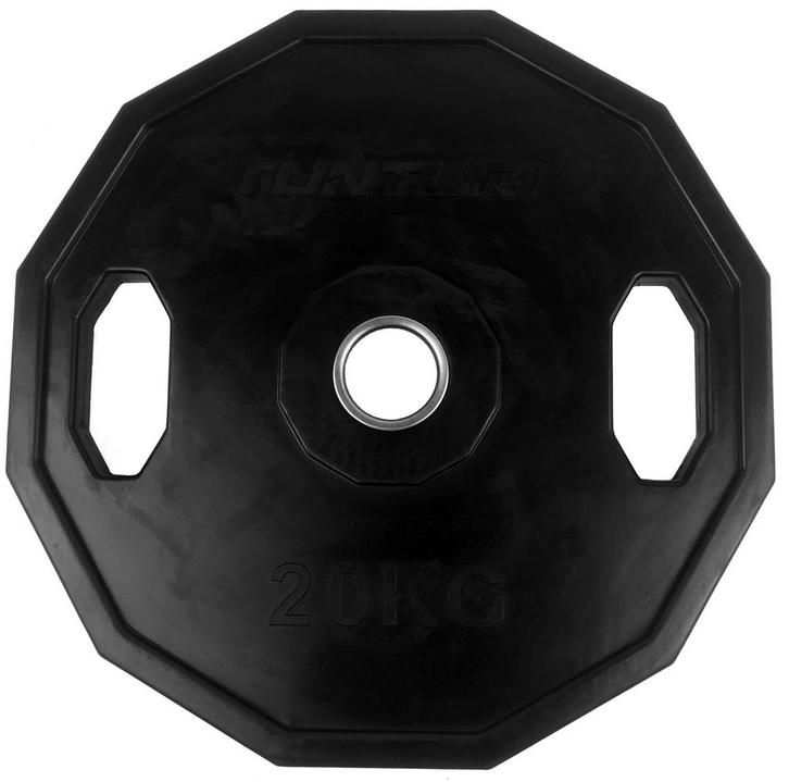 Tunturi Olympic Rubber Plate 20.0kg - Single, Sport en Fitness, Fitnessmaterialen, Halterschijven, Nieuw, Verzenden