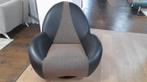 Leolux Posada Draaifauteuil zwart/bruin, Huis en Inrichting, Fauteuils, 75 tot 100 cm, Ophalen of Verzenden, Zo goed als nieuw