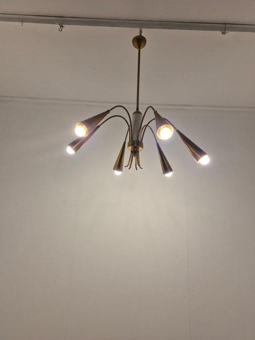 Plafondlamp - Verguld messing, Antiek en Kunst, Antiek | Lampen