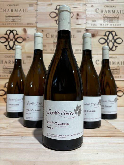 2022 Domaine Sophie Cinier - Viré-Clessé - 6 Flessen (0.75, Verzamelen, Wijnen