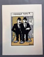 Tintin - 1 Zeefdruk Clair Obscur - 60e verjaardag - Les, Nieuw