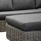 Cervo hoek loungeset 5-delige grijs wicker, Tuin en Terras, Tuinsets en Loungesets, Ophalen of Verzenden, Nieuw