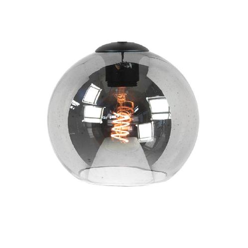 Highlight | Glazen lampenkap 20cm | Smoked | Rond, Huis en Inrichting, Lampen | Hanglampen, Glas, Ophalen of Verzenden