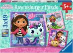 Gabbys Dollhouse Puzzel (3x49 stukjes) | Ravensburger -, Kinderen en Baby's, Speelgoed | Kinderpuzzels, Nieuw, Verzenden