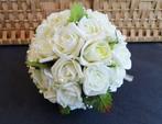 Bruidsboeket maatwerk manuela roomwit en cremegroen, Ophalen of Verzenden, Nieuw