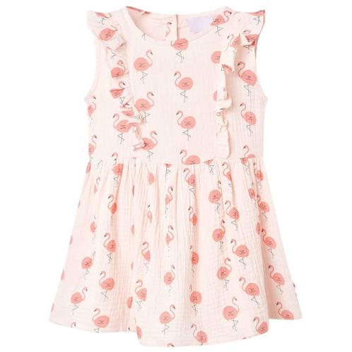 vidaXL Kinderjurkje met ruches 116 zachtroze, Kinderen en Baby's, Kinderkleding | Overige, Nieuw, Verzenden