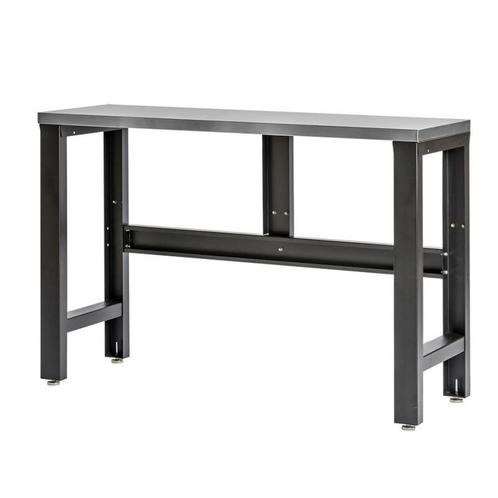 Stalen werkbank met roestvrij staal blad – 136 x 46 x 95 cm., Doe-het-zelf en Verbouw, Werkbanken, Ophalen of Verzenden
