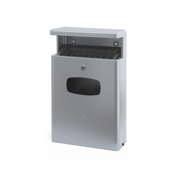 Buitenafvalbak met afdak 16 ltr - grijs, Huis en Inrichting, Woonaccessoires | Prullenbakken, Nieuw, Verzenden