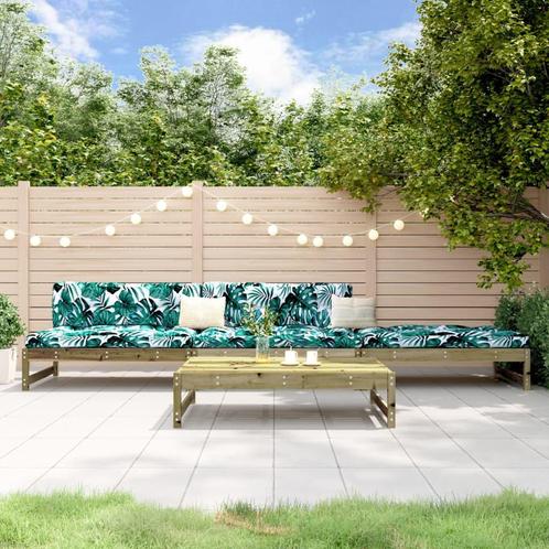 vidaXL 4-delige Loungeset geïmpregneerd grenenhout, Tuin en Terras, Tuinsets en Loungesets, Loungeset, Nieuw, 4 zitplaatsen, Verzenden