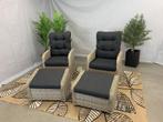Te Velde tuinmeubelen nola 2 verstelbare stoelen met voetenb, Tuin en Terras, Tuinsets en Loungesets, Nieuw, Wicker, Stoel, Loungeset