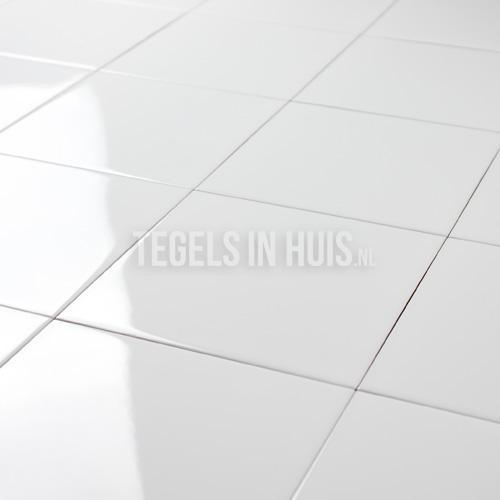 Wandtegel glans wit 15x15 wandtegel tegeloutlet tegels, Doe-het-zelf en Verbouw, Tegels, Wandtegels, Nieuw, 10 m² of meer, Keramiek