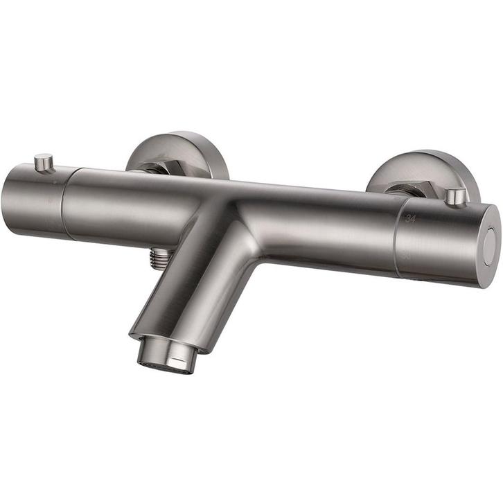 Xellanz Rio Thermostatische Badmengkraan - 15cm - Geborsteld, Doe-het-zelf en Verbouw, Sanitair, Nieuw, Ophalen of Verzenden