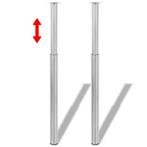 Telescopische Tafelpoten Nikkel (71-110cm) | Tweedekansje..., Tafelpoot, Minder dan 50 cm, 100 tot 150 cm, Nieuw