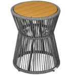 TRUUSK Tuintafel Boho-stijl Weerbestendig PE Rattan 39cm X 3, Tuin en Terras, Verzenden, Nieuw