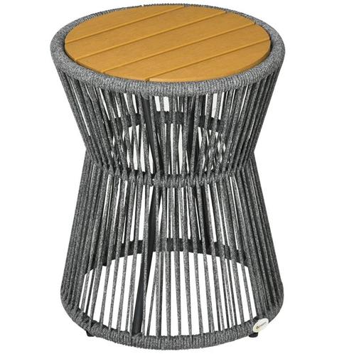 TRUUSK Tuintafel Boho-stijl Weerbestendig PE Rattan 39cm X 3, Tuin en Terras, Tuinsets en Loungesets, Nieuw, Verzenden