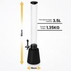 Biertoren - Beer tower - Bier dispenser - 3,5L - 90 cm - Zwa, Verzenden, Zo goed als nieuw