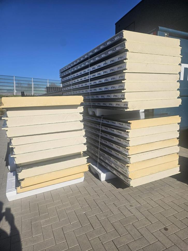 Wandpaneel, 120 mm, antraciet, b-keus sandwichpaneel, Doe-het-zelf en Verbouw, Platen en Panelen, Gebruikt, 100 mm of meer, Overige materialen