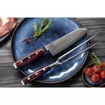 Yaxell Super Gou Vleesvork 16 cm – 161 Lagen Damaststaal.., Ophalen of Verzenden, Nieuw