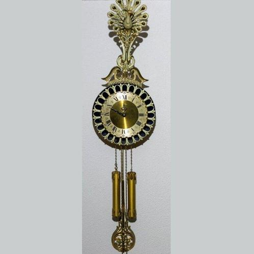 Wandklok - - Brons, Verguld messing - 1970-1980 - Ebori-klok, Antiek en Kunst, Curiosa en Brocante
