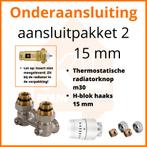 Eco 8 Thermostatisch aansluitpakket 2 t.b.v. 15 mm buis, Doe-het-zelf en Verbouw, Verwarming en Radiatoren, Ophalen of Verzenden