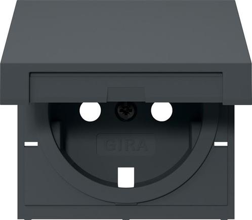 Gira Schuko Afdekplaat Antraciet 55 - 492228, Doe-het-zelf en Verbouw, Elektra en Kabels, Overige typen, Nieuw, Verzenden