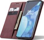 ProGuard OnePlus 9 Pro Wallet Hoesje Vintage Leder Rood, Verzenden, Nieuw, Hoesje of Tasje