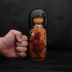 Uniek ontwerp Sosaku Kokeshi  / kokeshi pop - Hout -