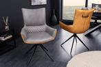 Draaibare design stoel ALPINE grijsbruin zwart metalen poten, Huis en Inrichting, Fauteuils, Nieuw, Ophalen of Verzenden