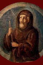 Scuola romana (XVII) - San Francesco da Paola, Antiek en Kunst, Kunst | Schilderijen | Klassiek