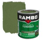 Rambo Pantserbeits Tuinhout Zijdeglans Loofgroen 0.75L, Doe-het-zelf en Verbouw, Verf, Beits en Lak, Verzenden, Nieuw, Beits, Minder dan 5 liter