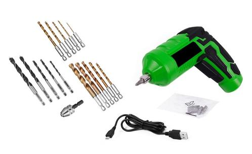 Set van schroef- en boormachine op USB plus accessoires, Doe-het-zelf en Verbouw, Gereedschap | Handgereedschap, Nieuw, Ophalen of Verzenden