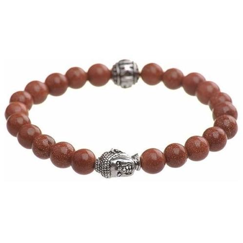 Fako Bijoux® - Buddha Armband - Bal - Bruin Glitter, Sieraden, Tassen en Uiterlijk, Armbanden, Verzenden