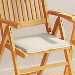 vidaXL Tuinzitkussens 4 st vierkant 45x45x2 cm crèmekleurig, Huis en Inrichting, Woonaccessoires | Kussens, Verzenden, Nieuw