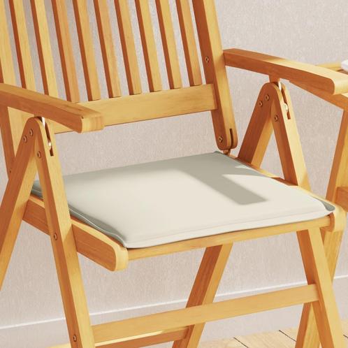 vidaXL Tuinzitkussens 4 st vierkant 45x45x2 cm crèmekleurig, Huis en Inrichting, Woonaccessoires | Kussens, Nieuw, Verzenden