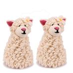 Wolvilt Schaapjes met Margrietje Wit - Set 2 st - Kleine Han, Ophalen of Verzenden, Nieuw