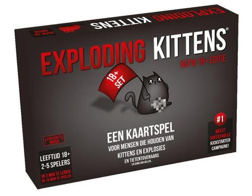 Exploding Kittens A Card Game-NSFW Edition Nederlands, Hobby en Vrije tijd, Gezelschapsspellen | Kaartspellen, Nieuw, Ophalen of Verzenden