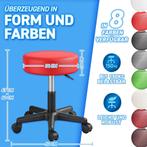 Zadelkruk - Kruk op wielen - Rolkruk - Draaikruk - Rood - TR, Huis en Inrichting, Verzenden, Nieuw