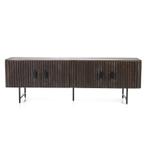 Dressoir Remi 4-deurs - Bruin - 95662 - dressoirs, Huis en Inrichting, Kasten | Dressoirs, Nieuw, Overige materialen