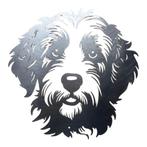 Wanddecoratie metaal van hondenras labradoodle, Tuin en Terras, Verzenden, Nieuw