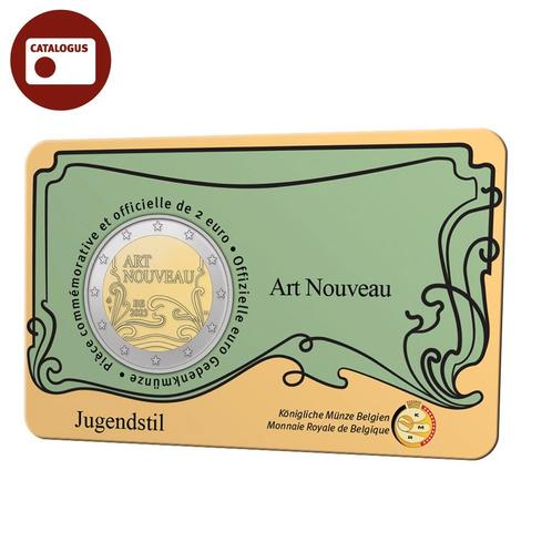 België 2 euromunt 2023 ‘Art Nouveau’ BU in coincard FR, Postzegels en Munten, Munten | Europa | Euromunten, Verzenden