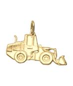 Zilveren Shovel ketting hanger 14 karaat goud verguld, Verzenden, Nieuw