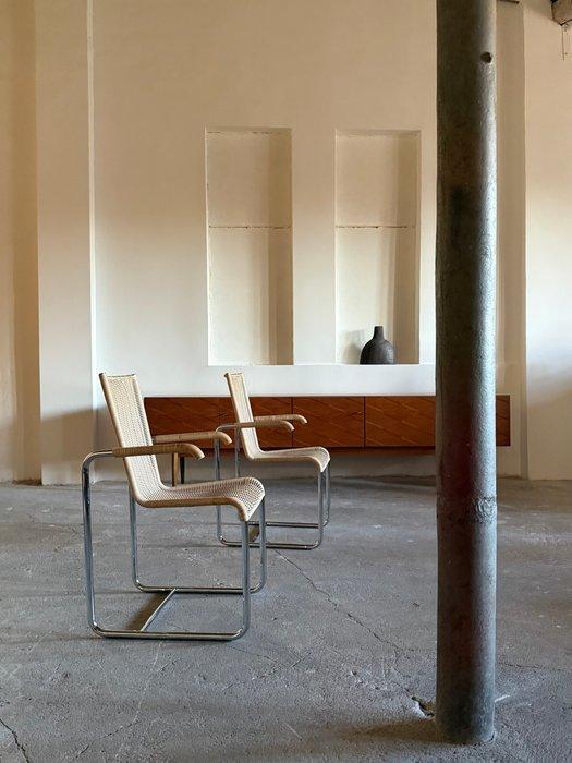Tecta - Axel Bruchhäuser - Stoel (2) - D20 - Rattan, Stalen, Antiek en Kunst, Antiek | Meubels | Stoelen en Banken