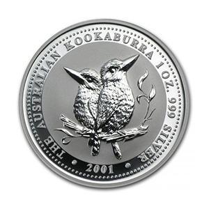 Kookaburra 1 oz 2001 (169.265 oplage), Postzegels en Munten, Munten | Oceanië, Losse munt, Zilver, Verzenden