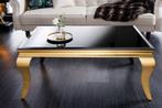 Elegante salontafel MODERN BAROK 100cm zwart opaalglas, Nieuw, Ophalen of Verzenden