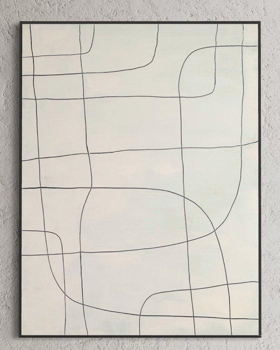 MiLo - Field of Lines - XXL, Antiek en Kunst, Kunst | Schilderijen | Modern