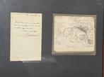 Eugène Delacroix (1798-1863) - Tigre en arrêt 1854 et lettre