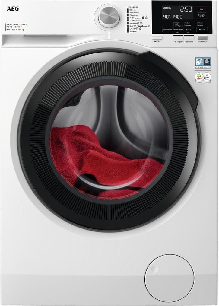 Aeg LWR73864 was/droogcombinatie, Witgoed en Apparatuur, Wasmachines, Nieuw, 1200 tot 1600 toeren, Voorlader, Energieklasse A of zuiniger