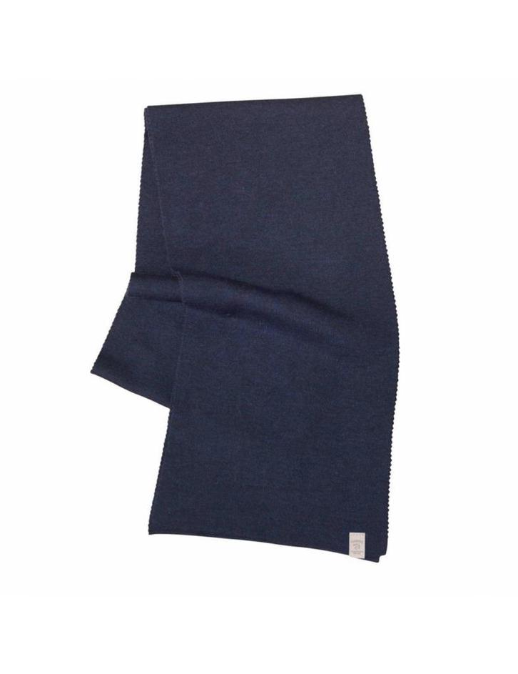 Ivanhoe gebreide sjaal van wol Uni Navy - One Size 175x23..., Kleding | Dames, Mutsen, Sjaals en Handschoenen, Zo goed als nieuw