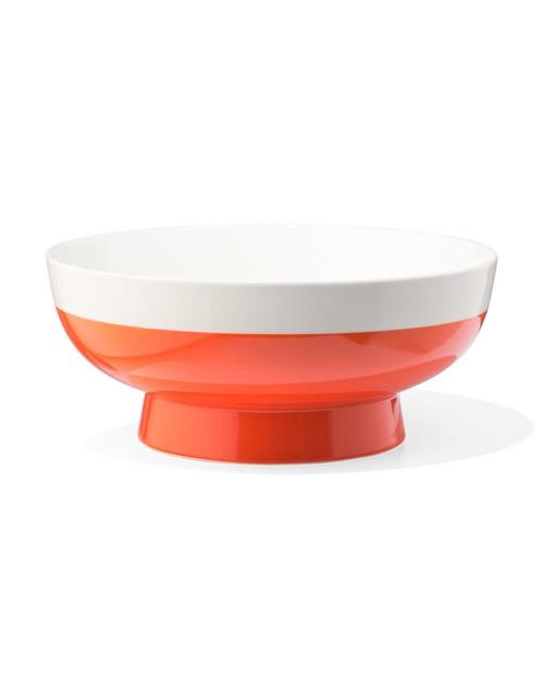 HEMA Saladeschaal Ø26cm Tafelgenoten new bone wit+rood, Huis en Inrichting, Keuken | Servies, Nieuw, Verzenden